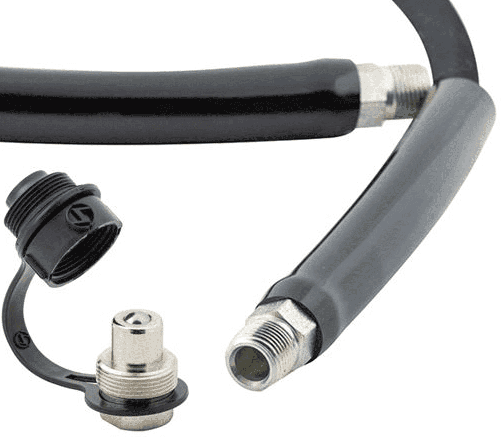 Picture of Hose Hydraulic Rubber 1/4"Id 3 Ft 3/8"-18 NPTF x CH38M - 10,000 PSI