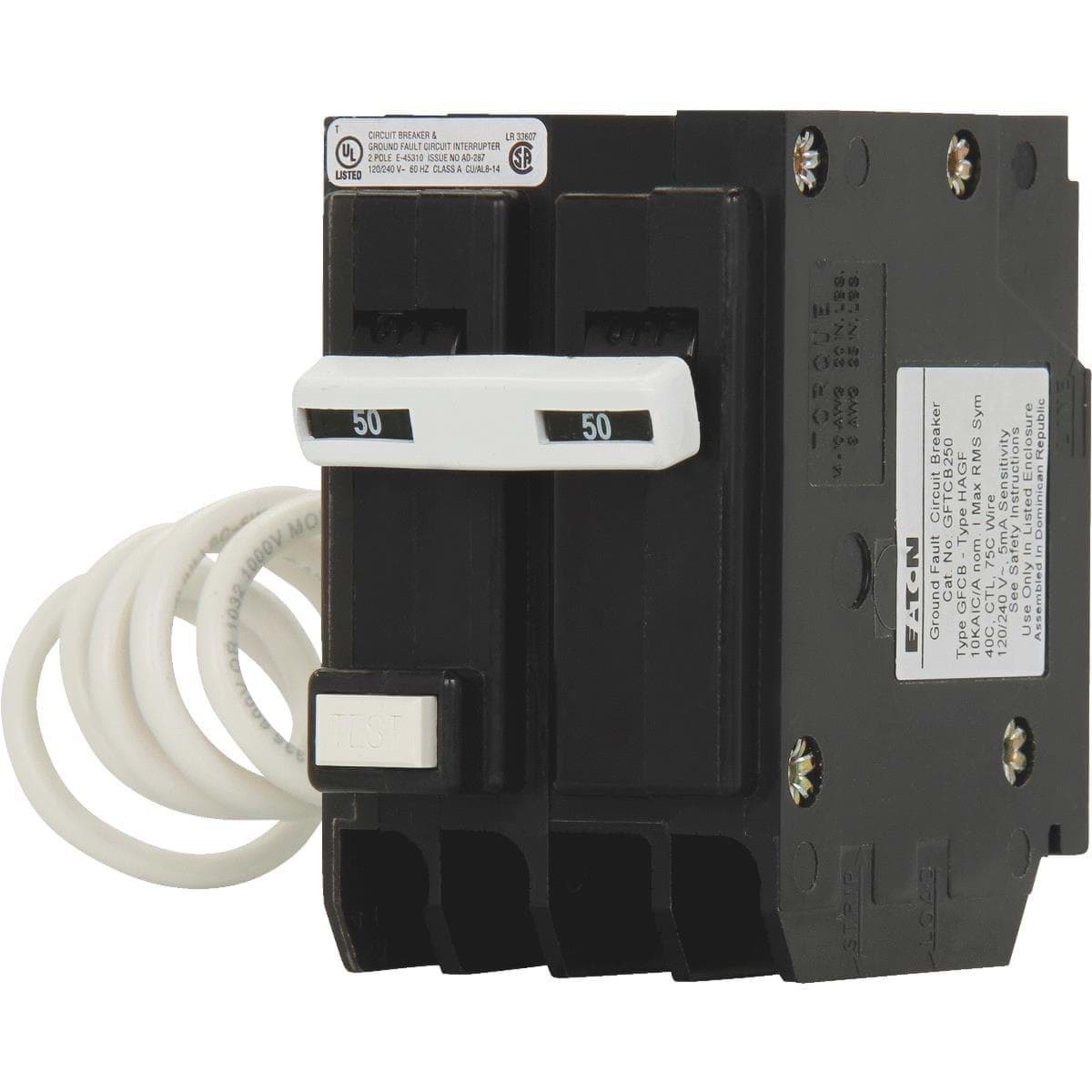Picture of Eaton BR Double-Pole GFCI Breaker