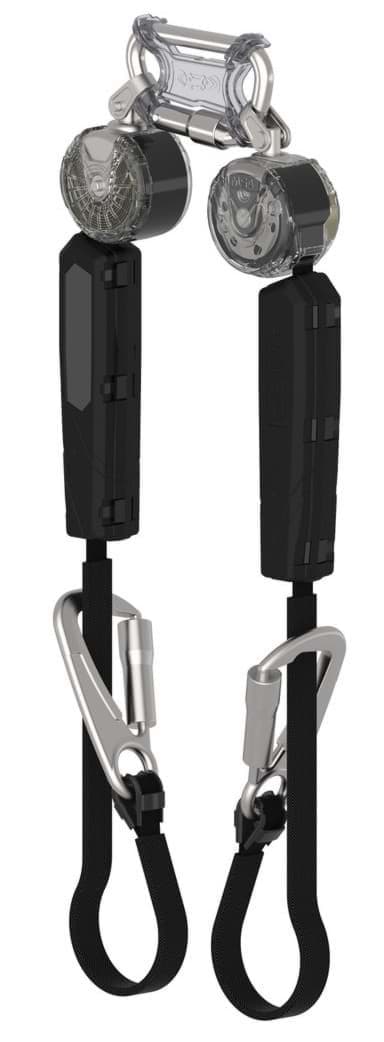 Picture of V-TEC Web PFL, 6', Twin Leg, Tie Back Snaphook, Twin Link Aluminum Triple Action Carabiner