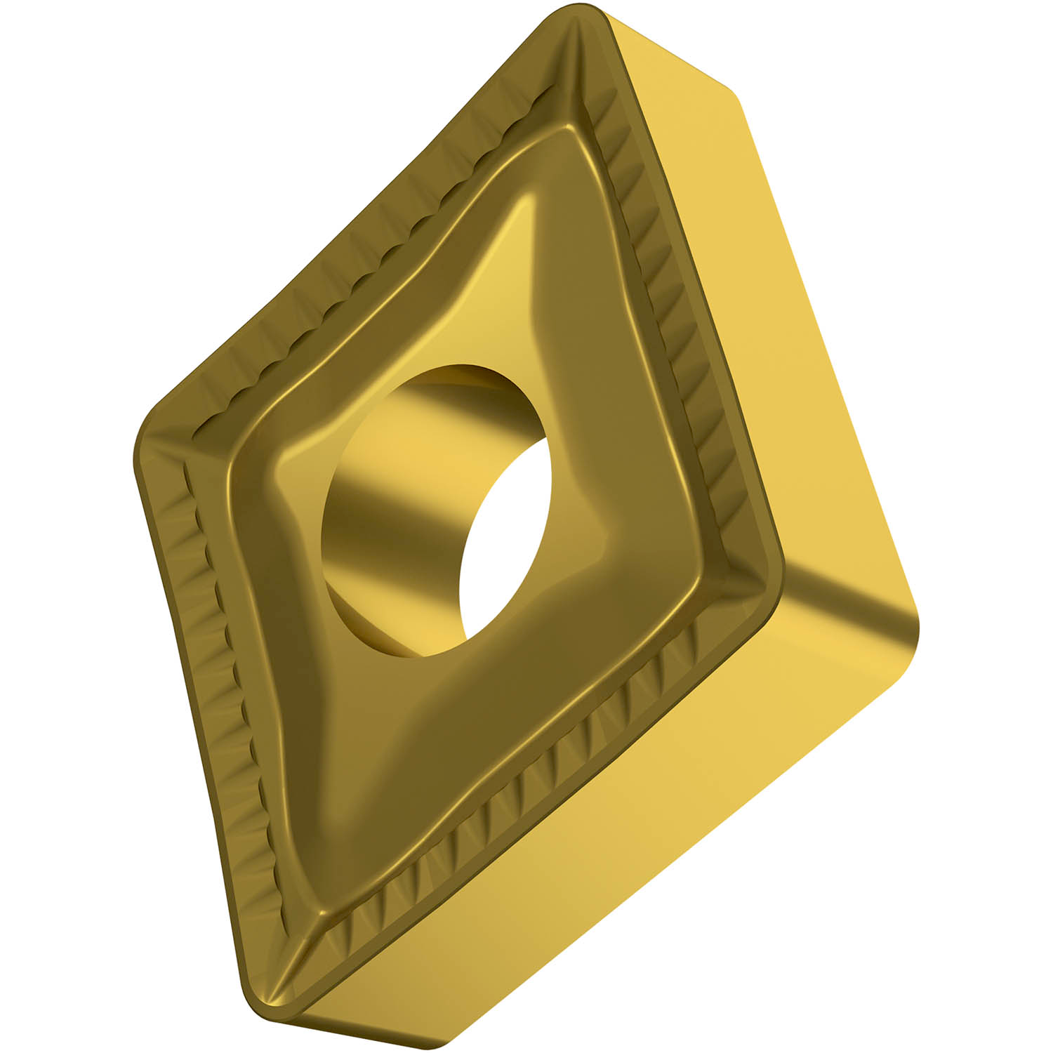 Picture of Dbl-Side Neg Turn Insert, 80° Rhomboid with ICD of 3/4", 1/4" Thick, 3/32" NR