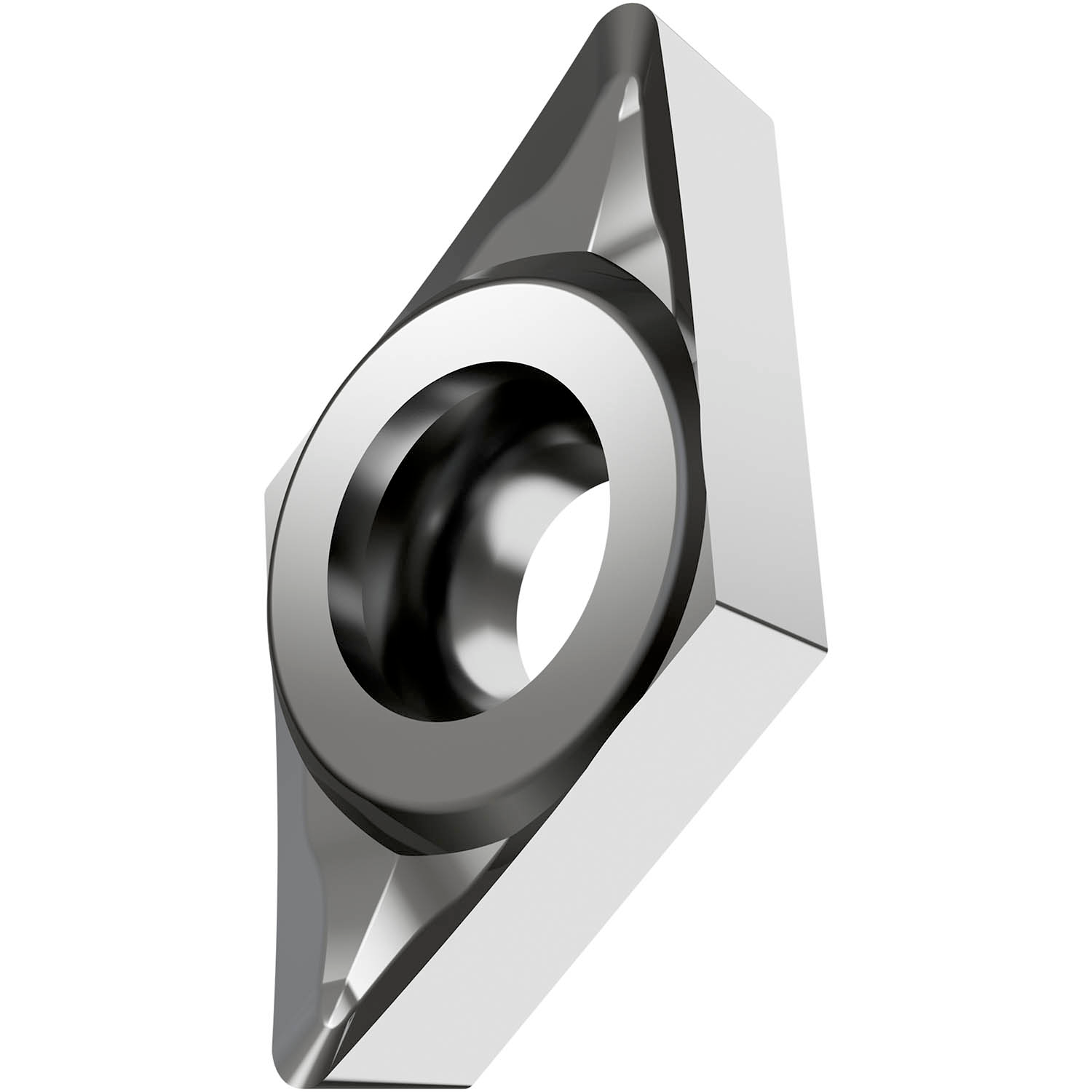 Picture of Sg-Side Pos Turning Insert, 55° Rhomboid with 7° Clear, ICD of 1/4", 3/32" Thick, 1/64" NR