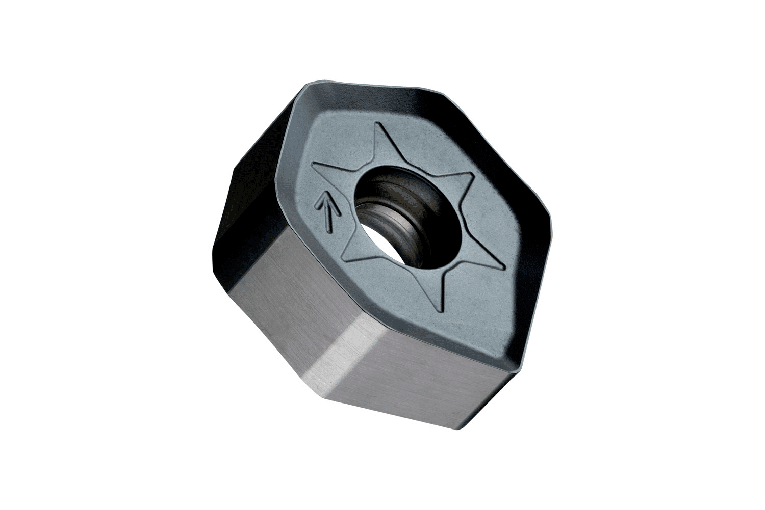 Picture of Dbl-Side Milling Insert XNGX 0906, special shape and wiper design for a Max Depth .1969"