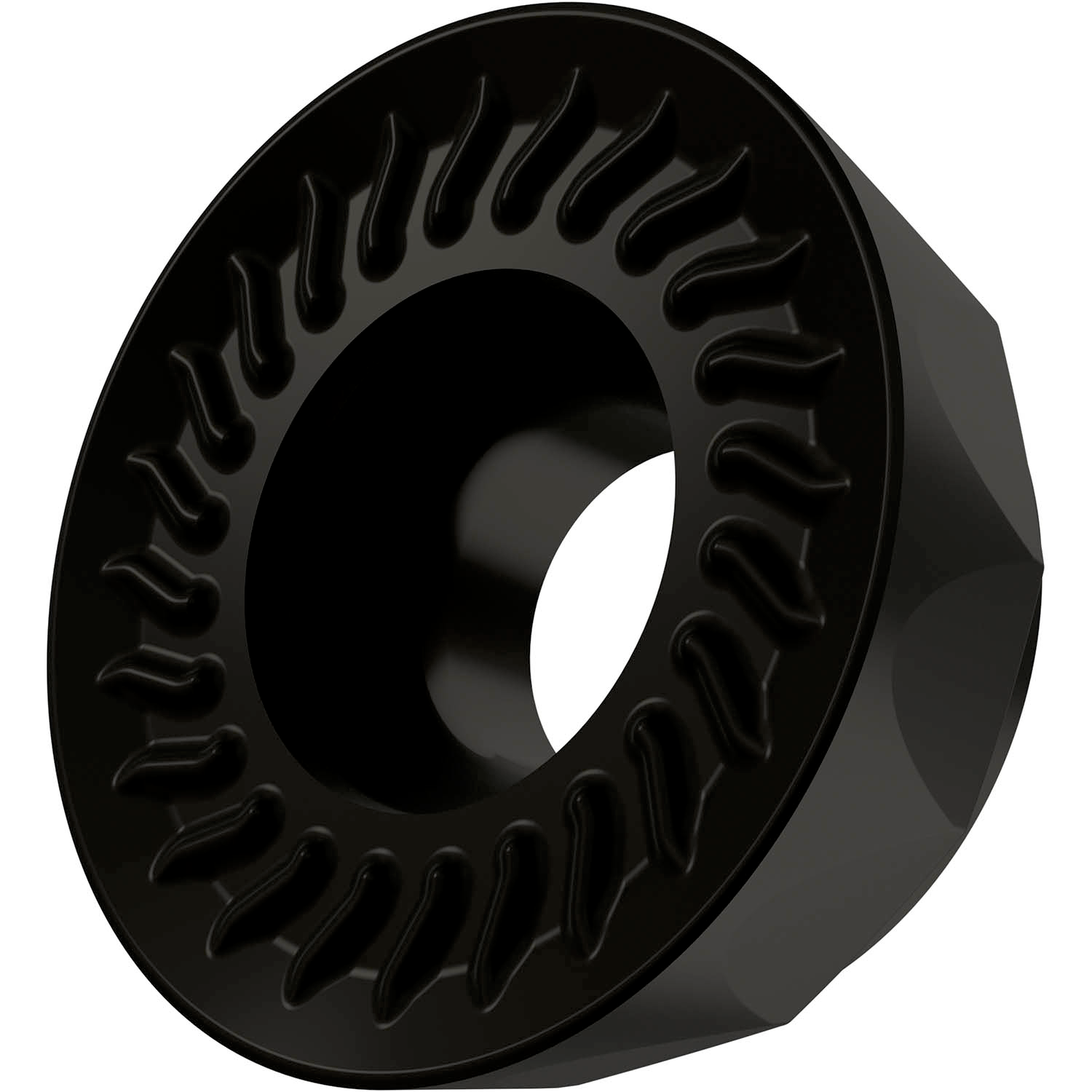 Picture of Sg-Side Milling Insert Rcmt 1204 with CB, Round for a Max Depth .2362"