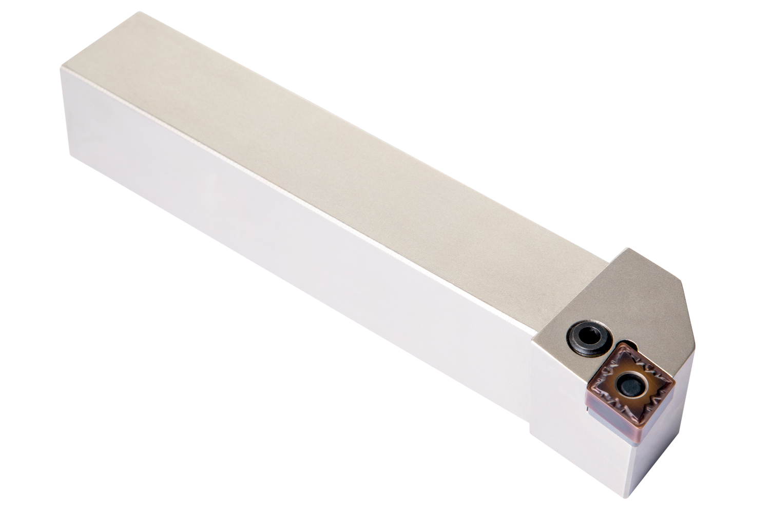 Picture of Lever lock turning Tool Hold a 80° Rhombus Neg insert with an ICD of 19.05mm, 6.35mm Thick Left Hand 95°