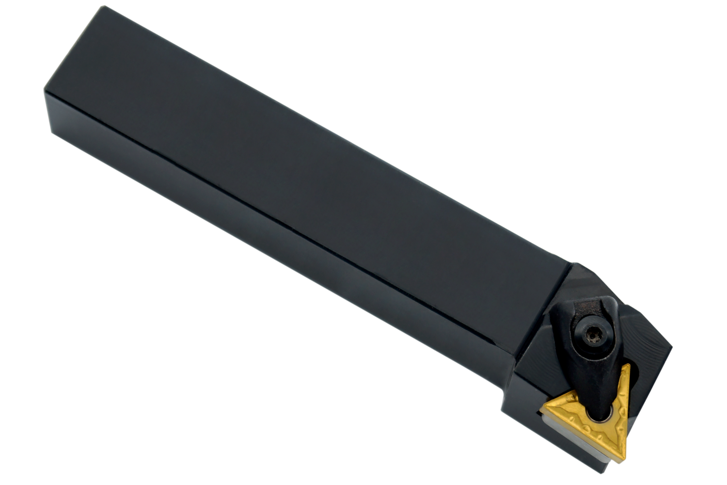Picture of Dbl Clamp Turning Tool Hold a Triangular Neg insert with an ICD of 3/8'', 3/16'' Thick Left Hand 93°