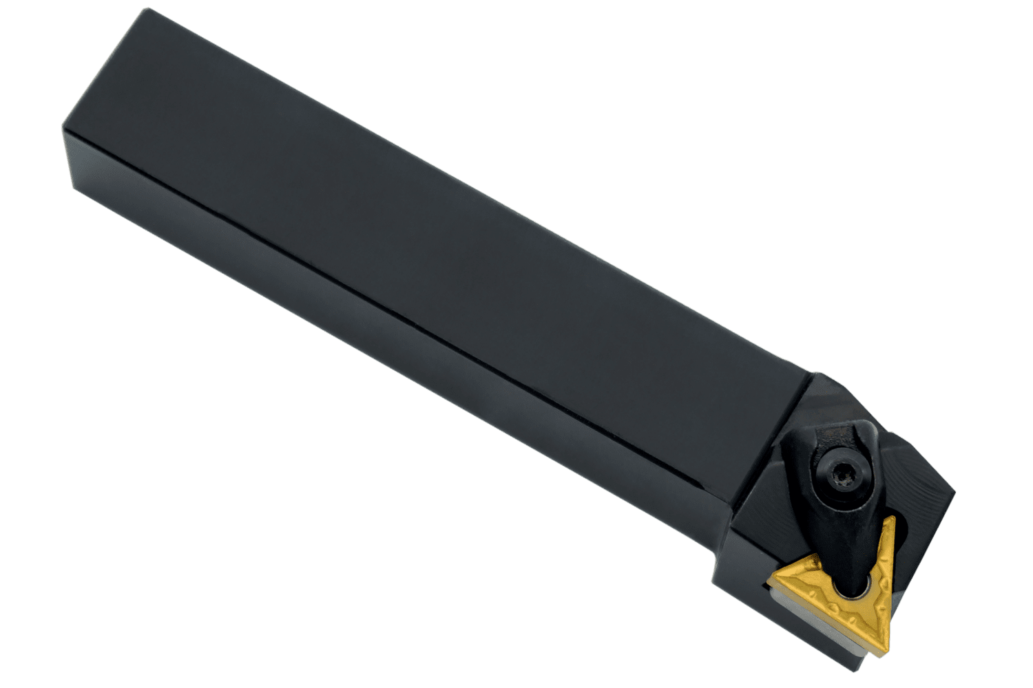 Picture of Dbl Clamp Turning Tool Hold a Triangular Neg insert with an ICD of 1/2'', 3/16'' Thick Left Hand 93°