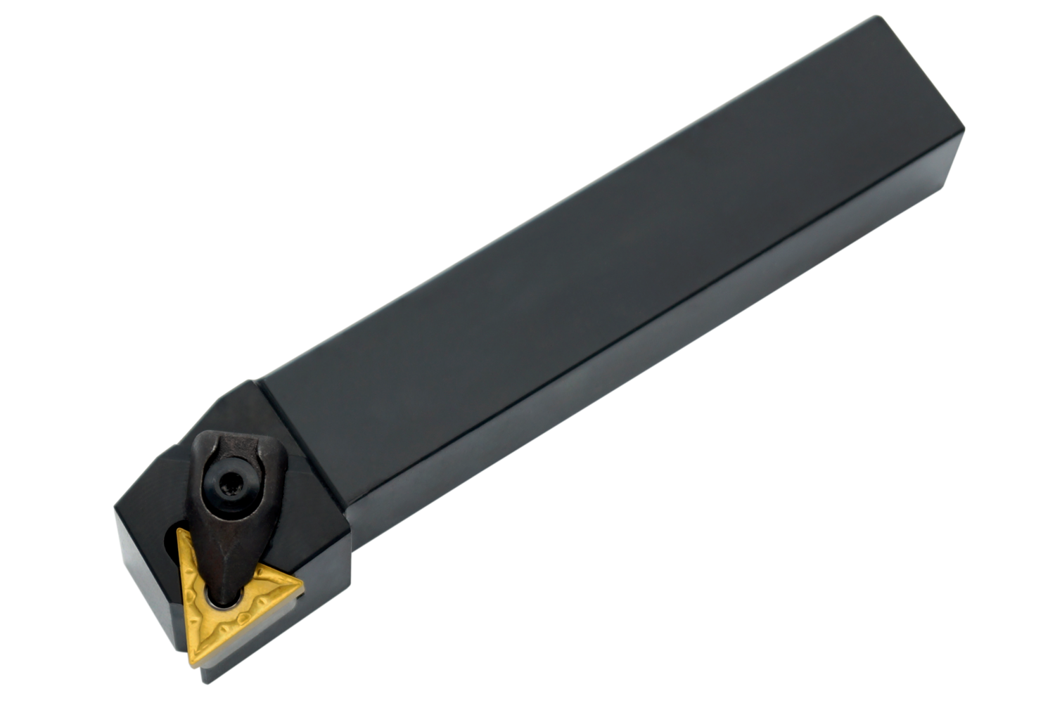 Picture of Dbl Clamp Turning Tool Hold a Triangular Neg insert with an ICD of 1/2'', 3/16'' Thick Right Hand 93°
