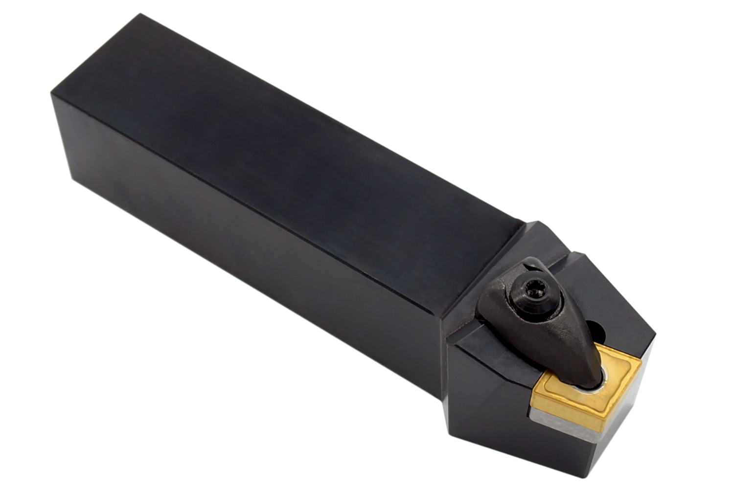 Picture of Dbl Clamp Turning Tool Hold a 80° Rhombus Neg insert with an ICD of 5/8'', 1/4'' Thick Left Hand 75°