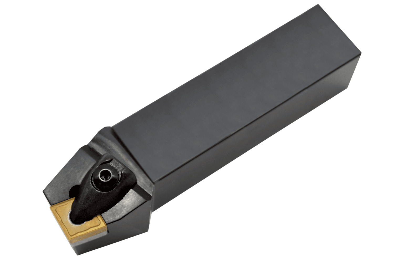 Picture of Dbl Clamp Turning Tool Hold a 80° Rhombus Neg insert with an ICD of 1/2'', 3/16'' Thick Right Hand 75°
