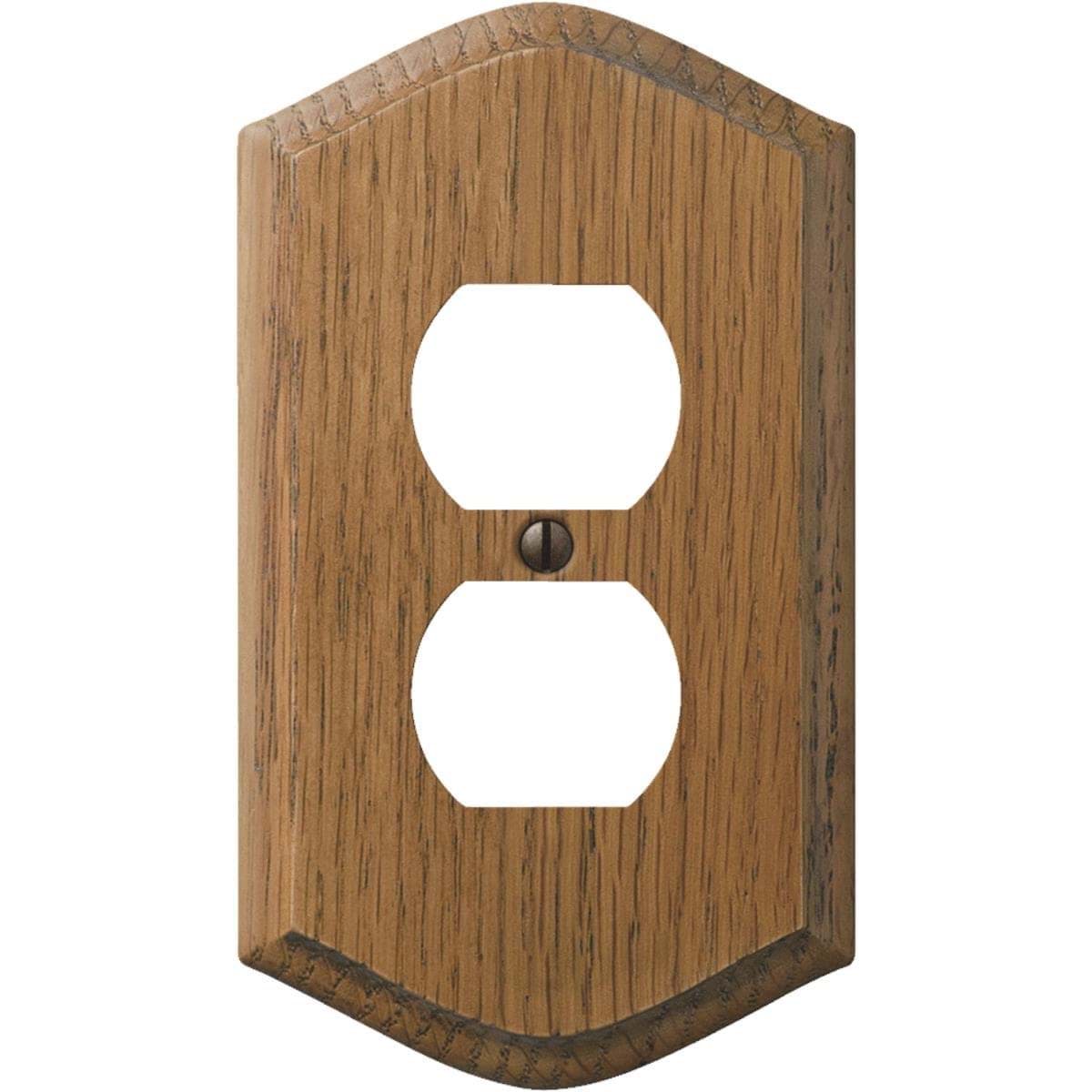 Picture of Amerelle Country Medium Oak Outlet Wall Plate