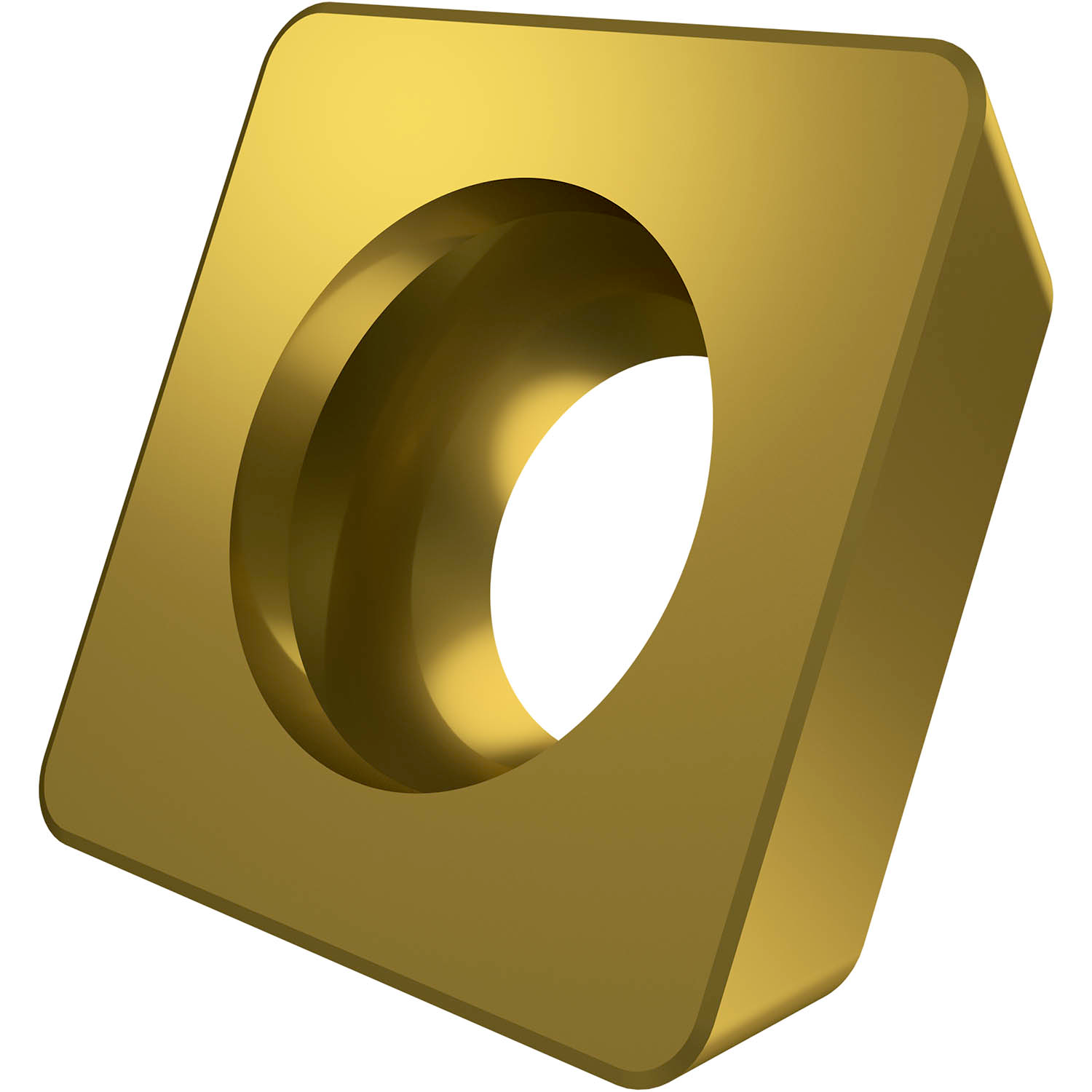 Picture of Sg-Side Milling Insert SDEW 0903 with a Plane Rake Surface, Square for a Max Depth .1772", with .0315" CR