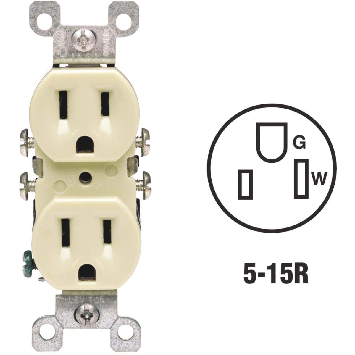 Picture of Leviton Copper/Aluminum Duplex Outlet
