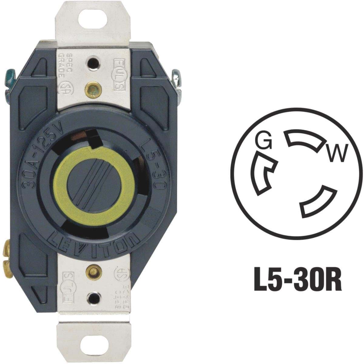 Picture of Leviton 30A Locking Outlet Receptacle