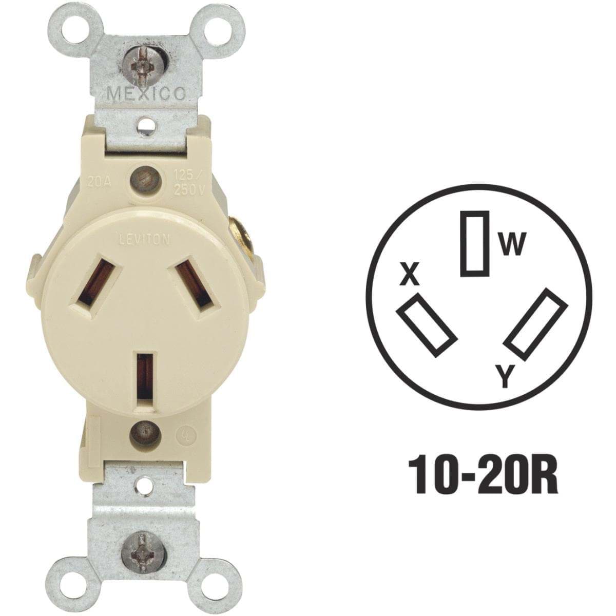 Picture of Leviton Commercial Grade Non-Grounding Single Outlet
