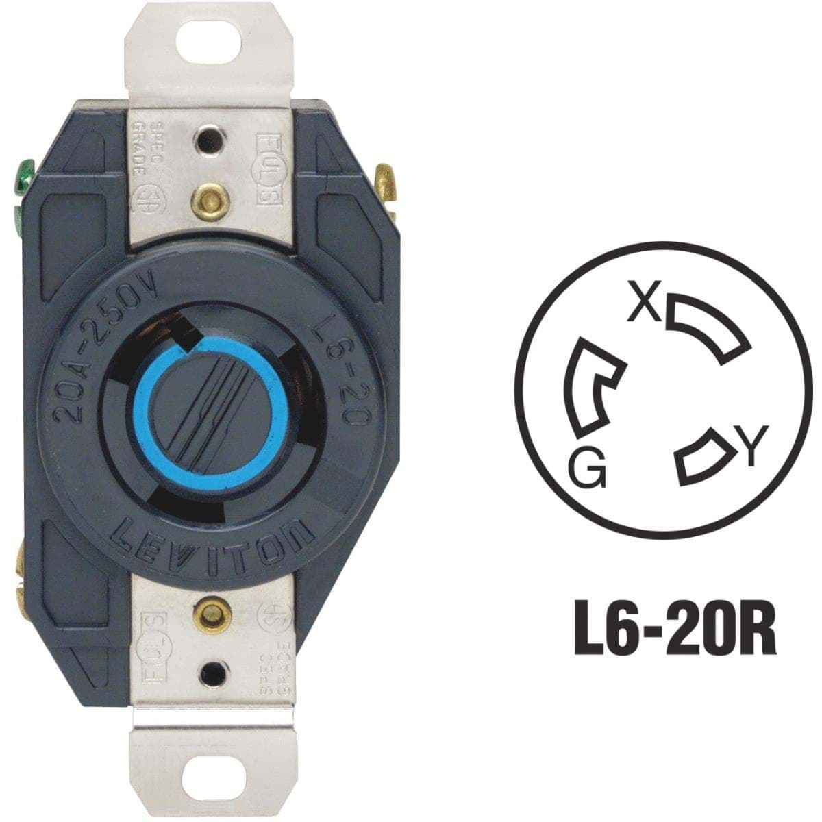 Picture of Leviton 20A Locking Outlet Receptacle