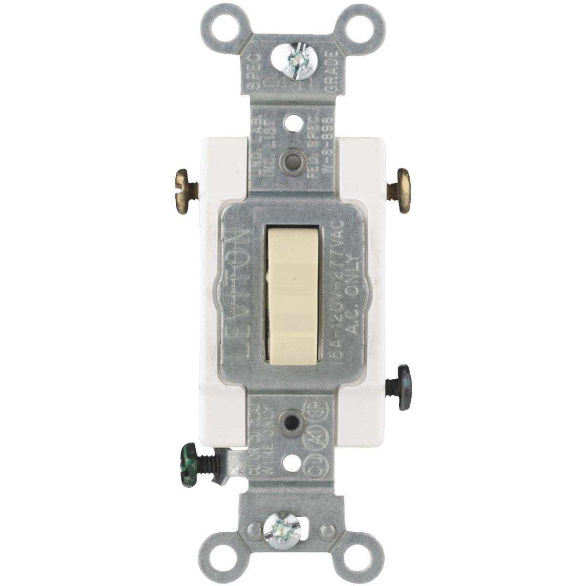 Picture of Leviton Grounded Commercial Grade Quiet 3-Way Switch