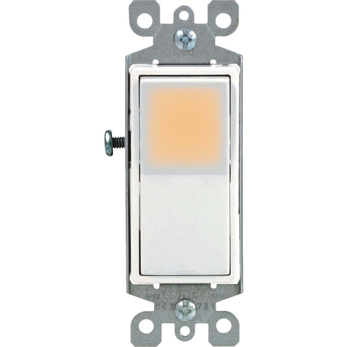 Picture of Leviton Decora Illuminated Rocker Single Pole Switch