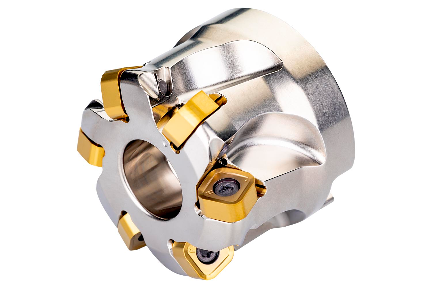 Picture of High Feed Cutter with Dbl Neg Geo Dbl-Side Inserts, Cut Dia 2.000" with 18° Approach