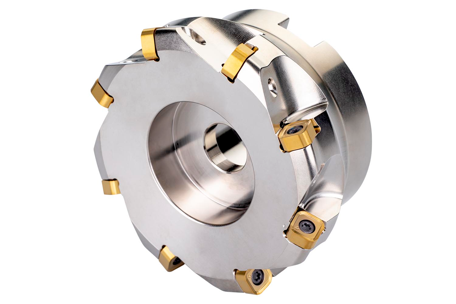 Picture of High Feed Cutter with Dbl Neg Geo Dbl-Side Inserts, Cut Dia 4.000" with 18° Approach