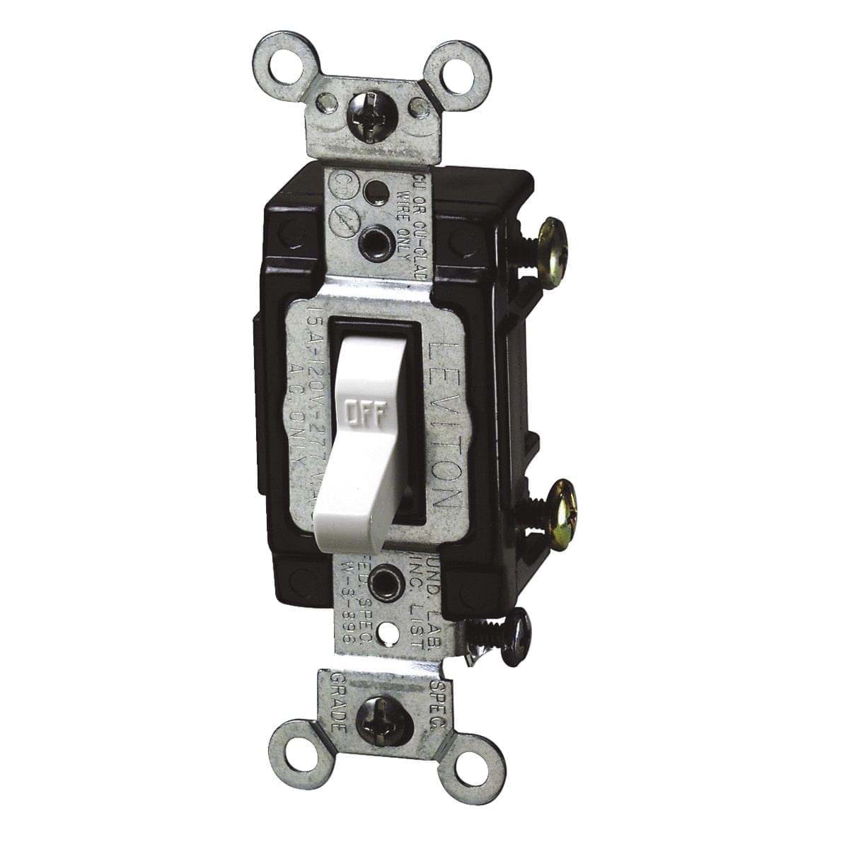 Picture of Leviton Illuminated Commercial Grade Toggle Single Pole Switch