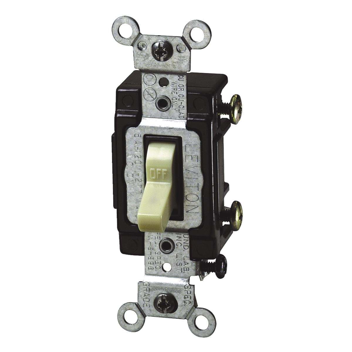 Picture of Leviton Illuminated Commercial Grade Toggle Single Pole Switch