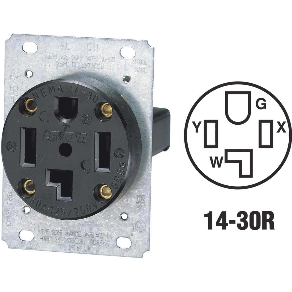 Picture of Leviton 4-Wire Dryer Power Outlet