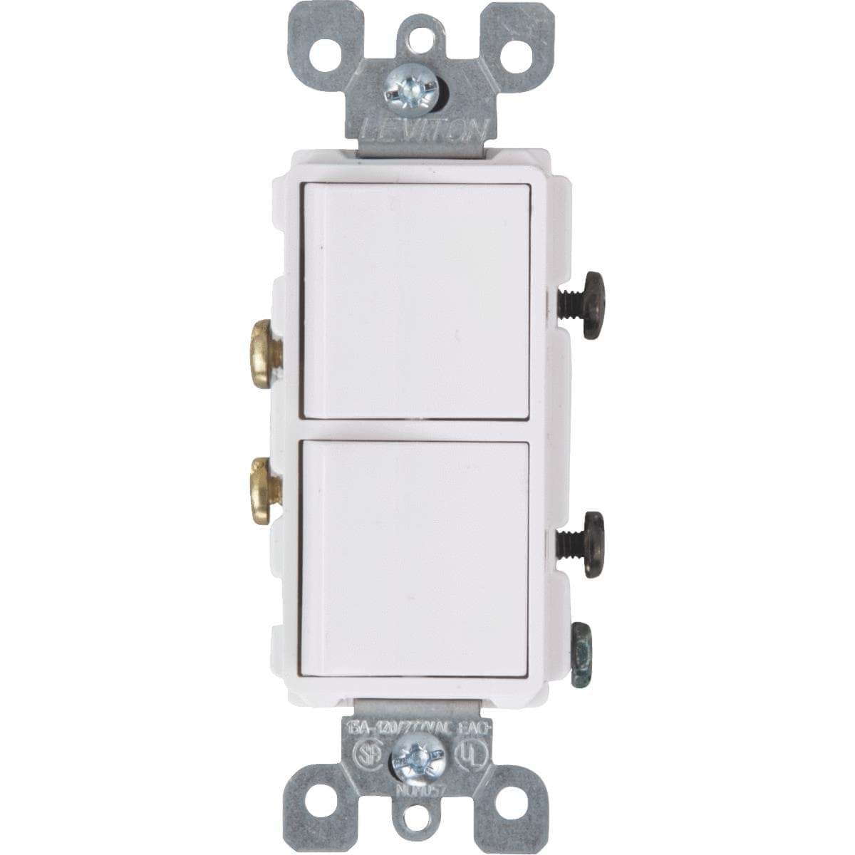 Picture of Leviton Single Pole Duplex Switch