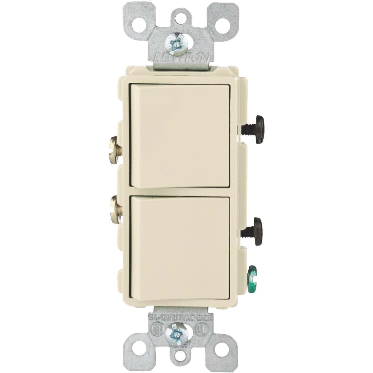 Picture of Leviton Single Pole Duplex Switch