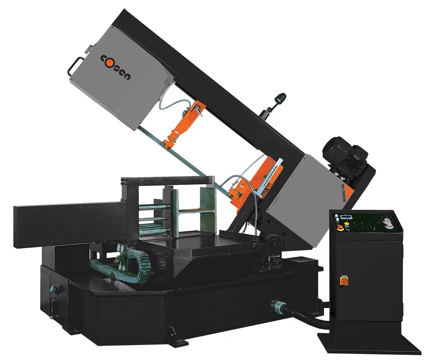 Picture of Cosen SH-700DM Semi-Automatic Dual Mitering Horizontal Scissor Style Band Saw