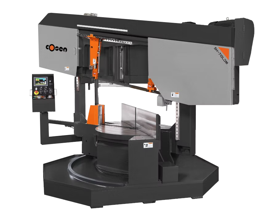 Picture of Cosen SH-710LDM Semi-Automatic Dual Mitering Horizontal Dual Post Band Saw