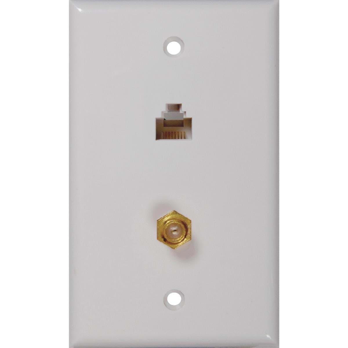 Picture of RCA CAT 5/6 Single Coaxial Wall Plate