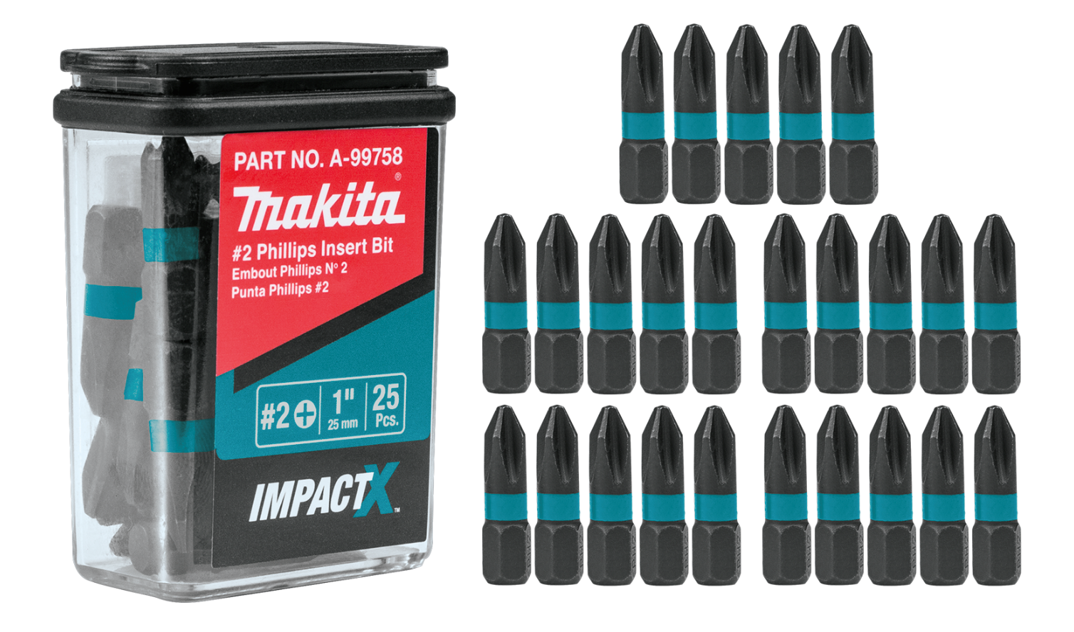 Picture of ImpactX #2 Phillips 1″ Insert Bit, 25/pk