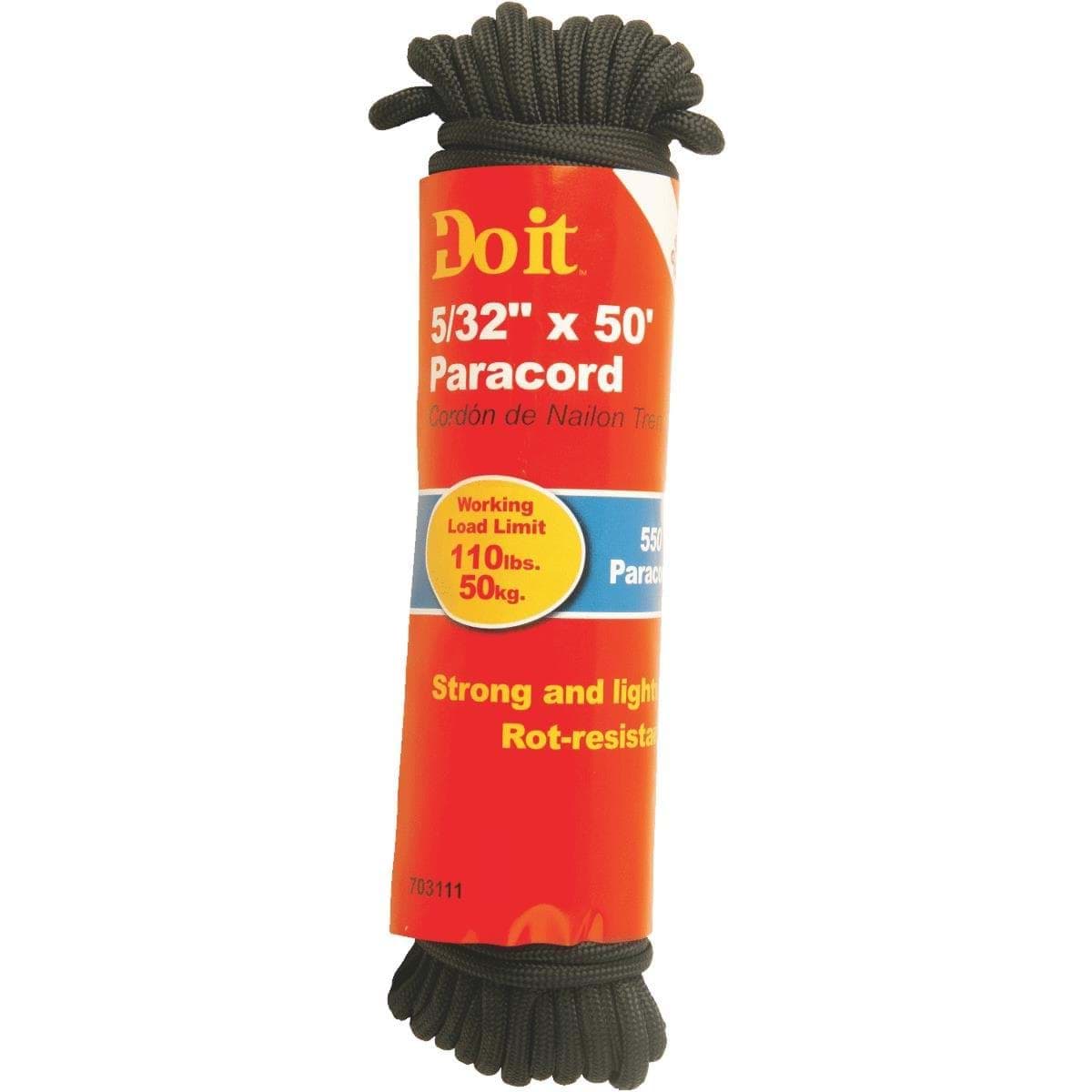 Picture of Do it 550 Nylon Black Paracord - 5/32" - 50 ft