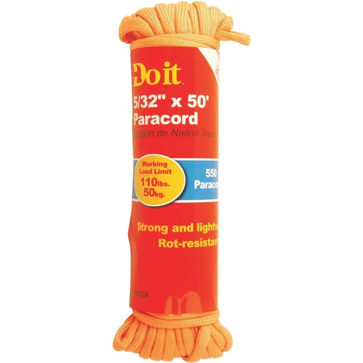 Picture of Do it 550 Nylon Orange Paracord - 5/32" - 50 ft