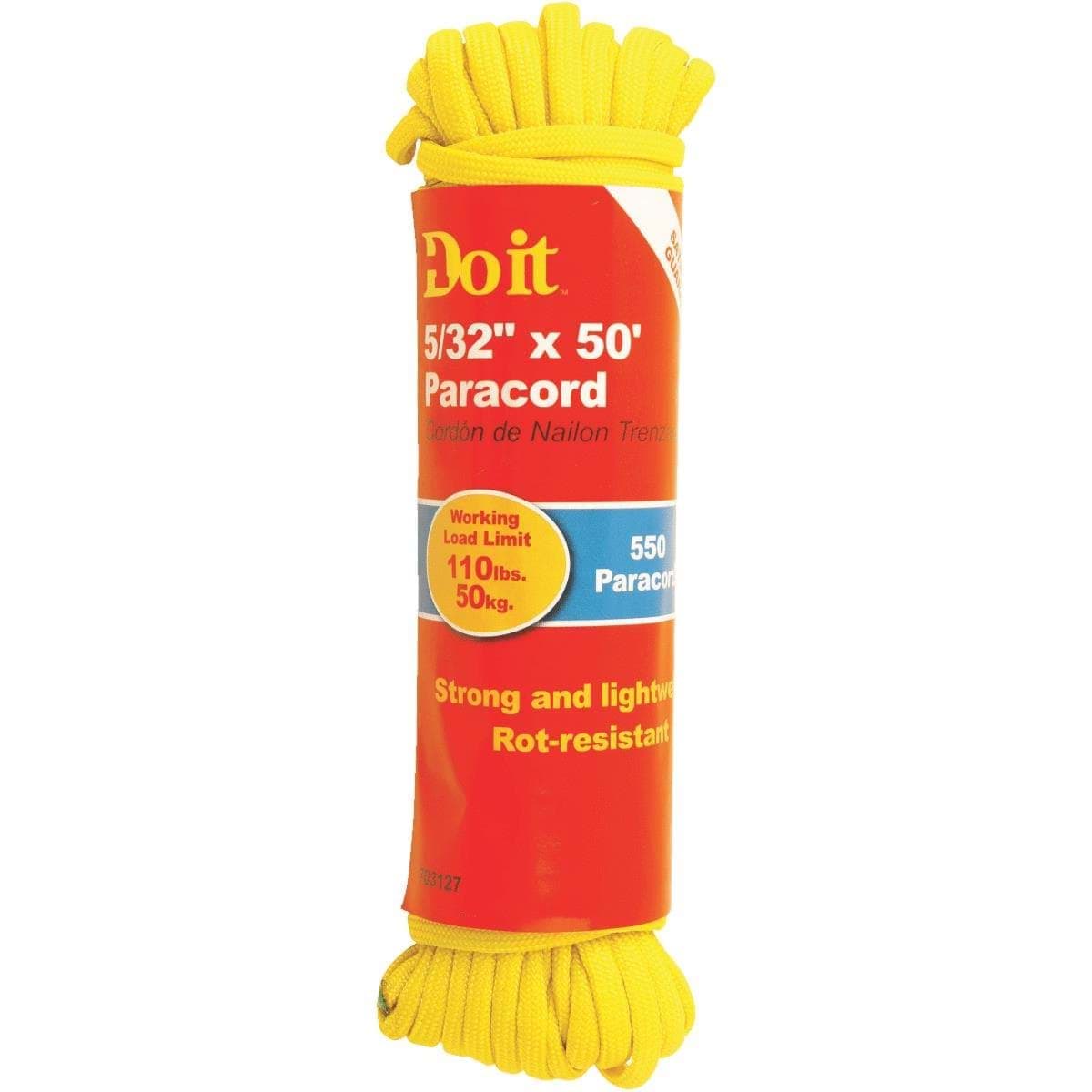 Picture of Do it 550 Nylon Yellow Paracord - 5/32" - 50 ft