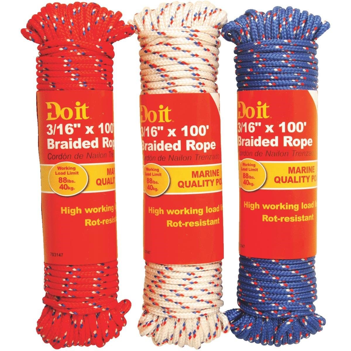RopeSoapNDope. Do it Diamond Braided Polypropylene Packaged Rope
