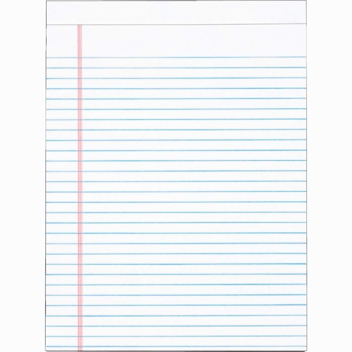 Picture of Staples White Legal Pad - 8-1/2" x 11"