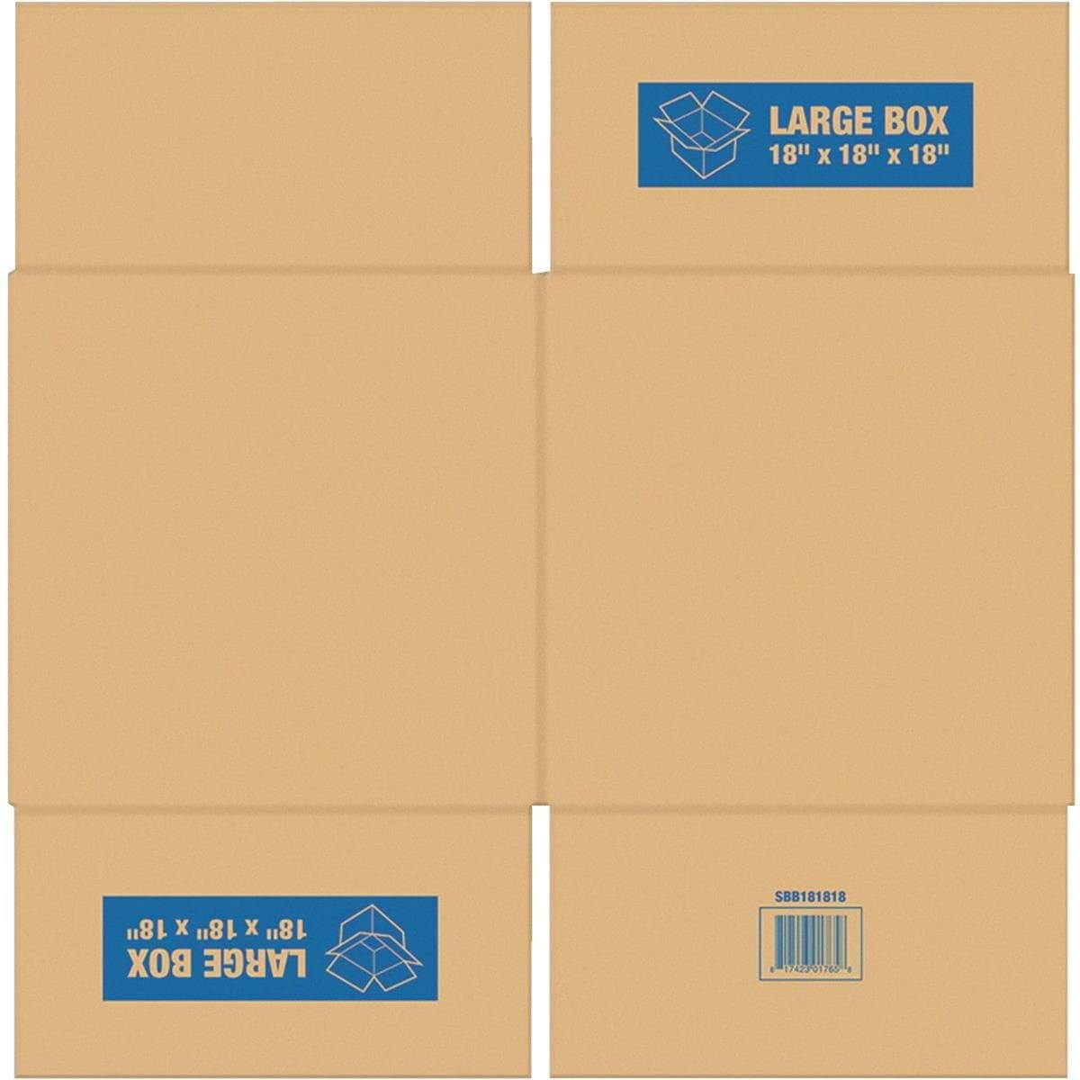 Picture of Square Built Cardboard Moving Box - 18" x 18" x 18"