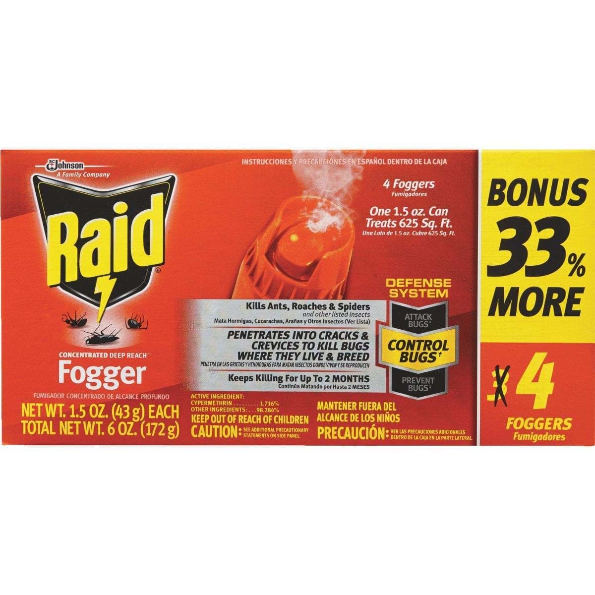 Picture of Raid Concentrated Deep Reach Indoor Insect Fogger