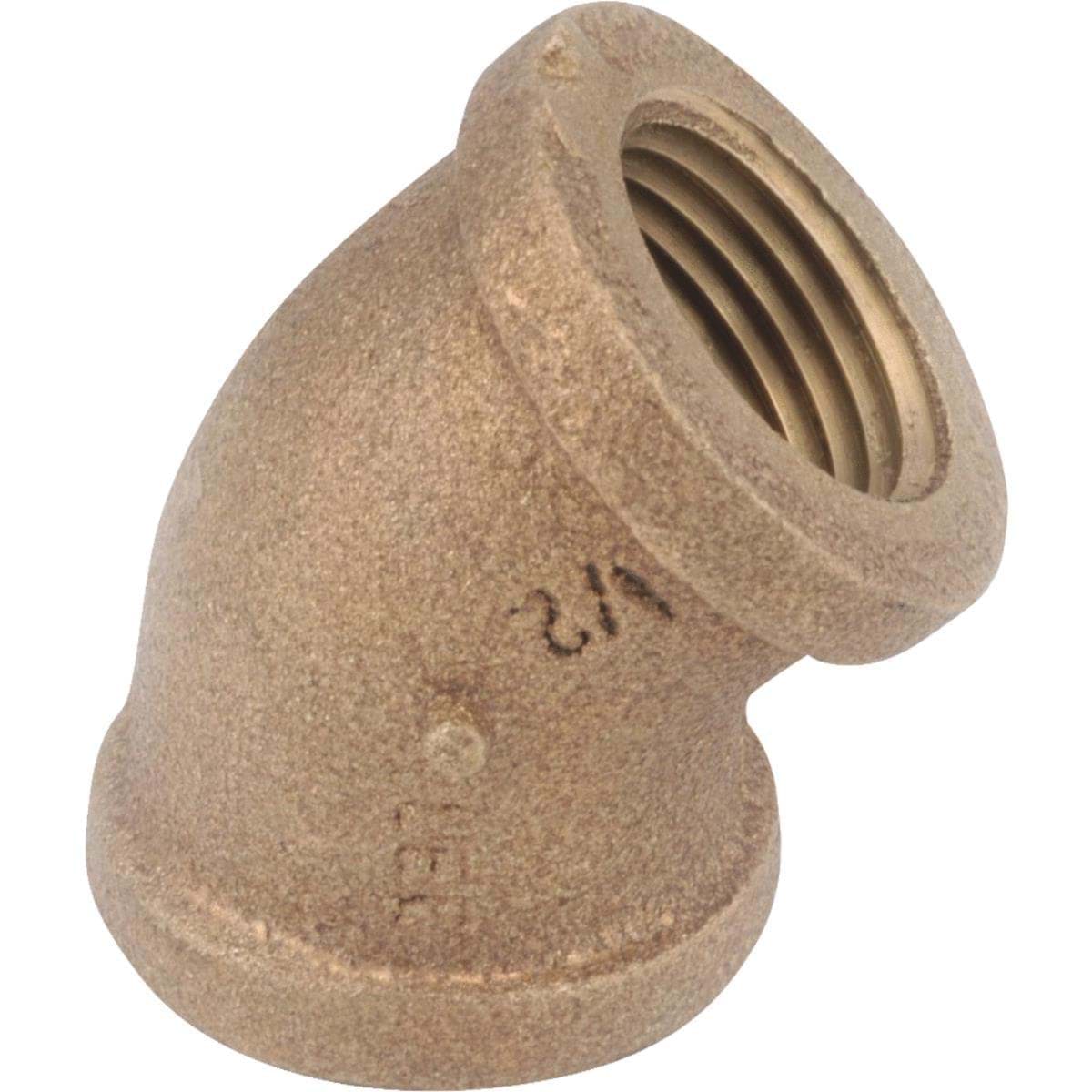 Picture of Anderson Metal 45 Degree Red Brass Elbow - 1/2"