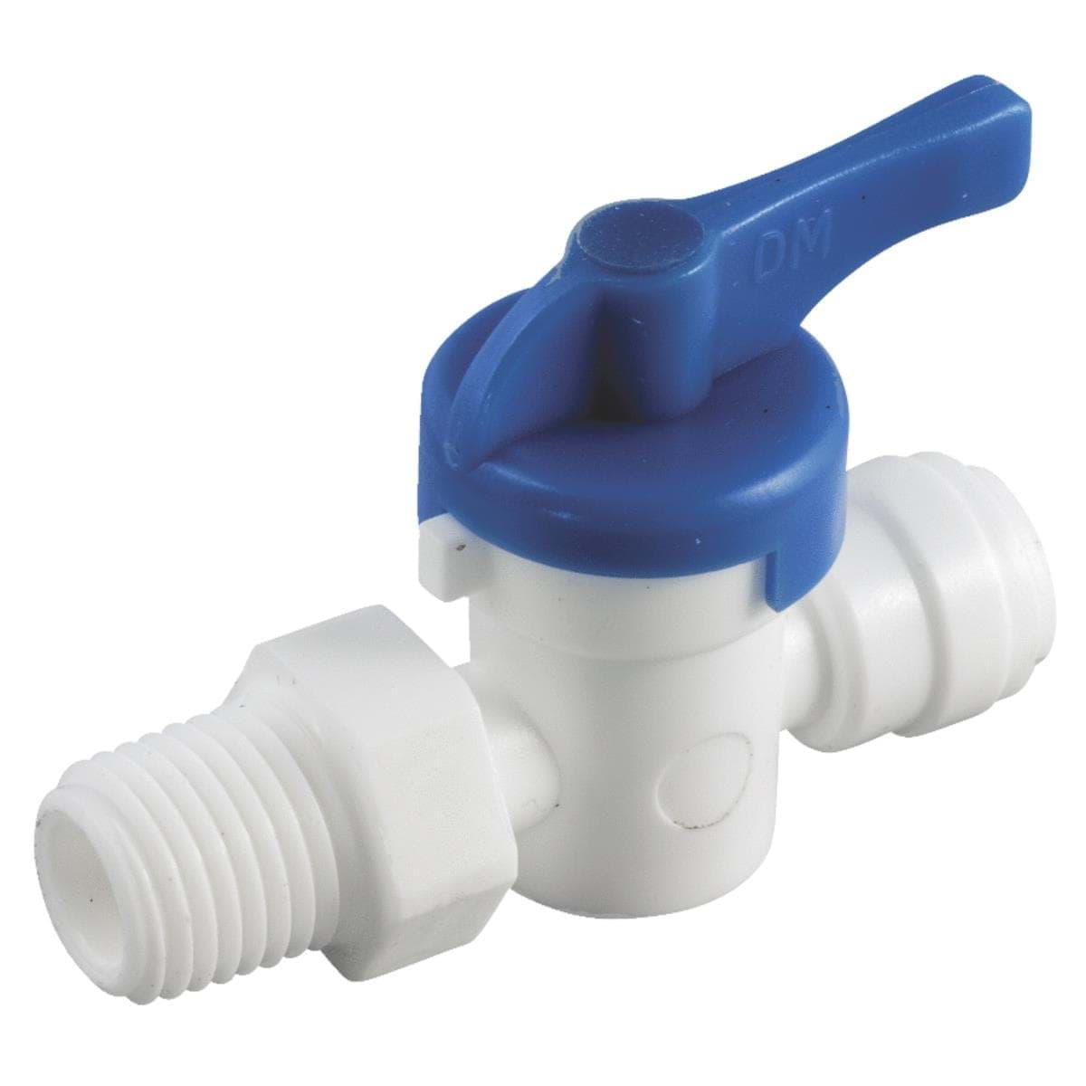 Picture of Anderson Metals Plastic Push-in Ball Valve - 3/8" x 3/8" MIP