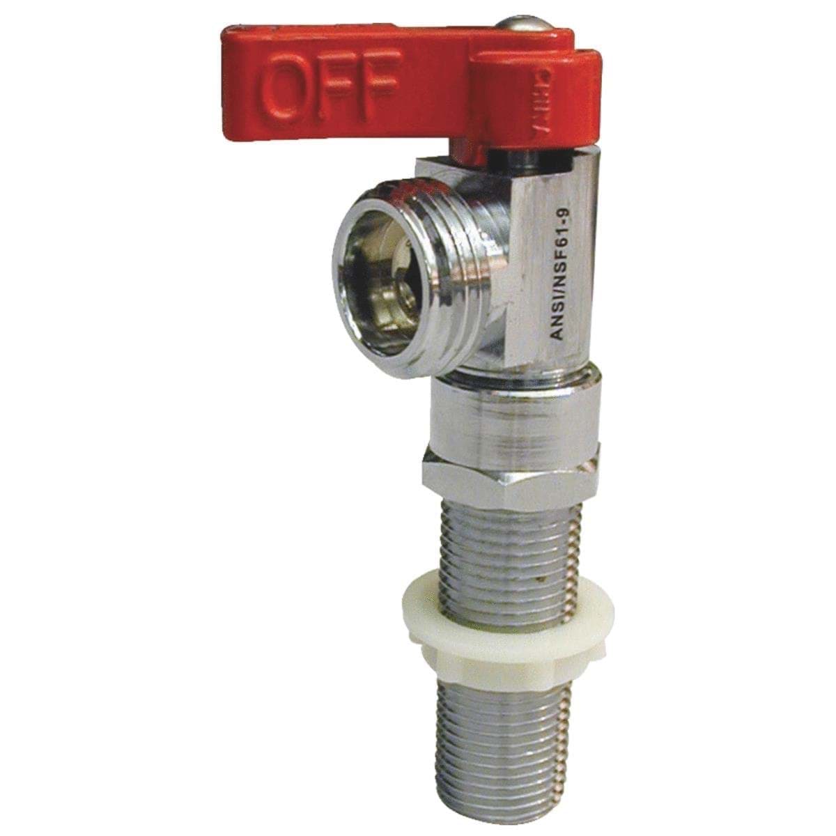 Picture of ProLine Quarter Turn Washing Machine Valve - 1/2" Sweat x 3/4" HT Outlet - Red