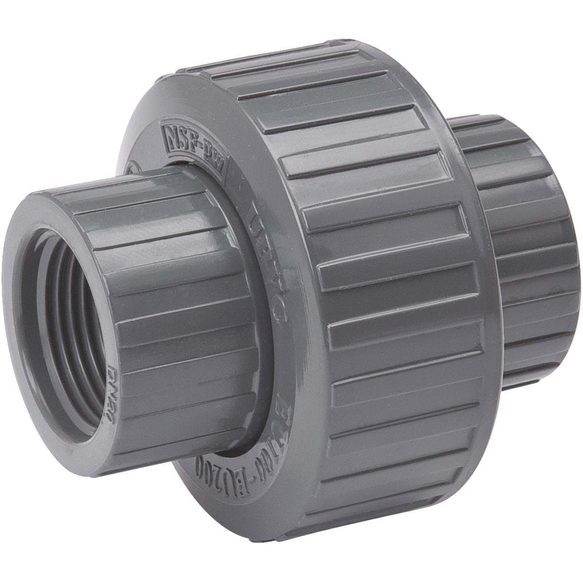 Picture of PVC Gray Threaded Union - 1-1/2" Threaded