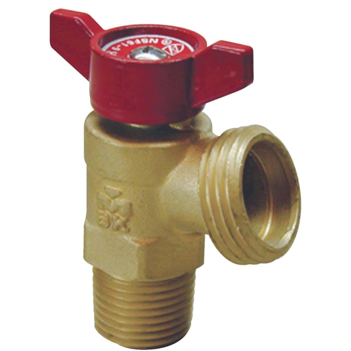 Picture of Brass Boiler Drain Quarter Turn - 1/2" MIP X 3/4" Hose Thread