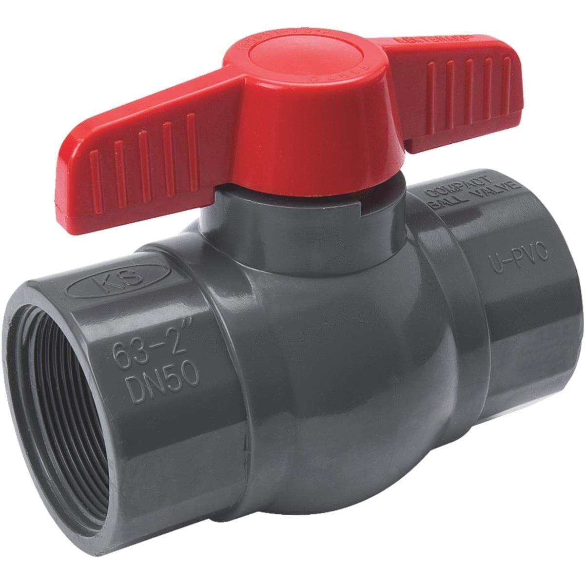 Picture of PVC Schedule 80 Grey Ball Valve F.I.P. - 2" FIP X 2" FIP