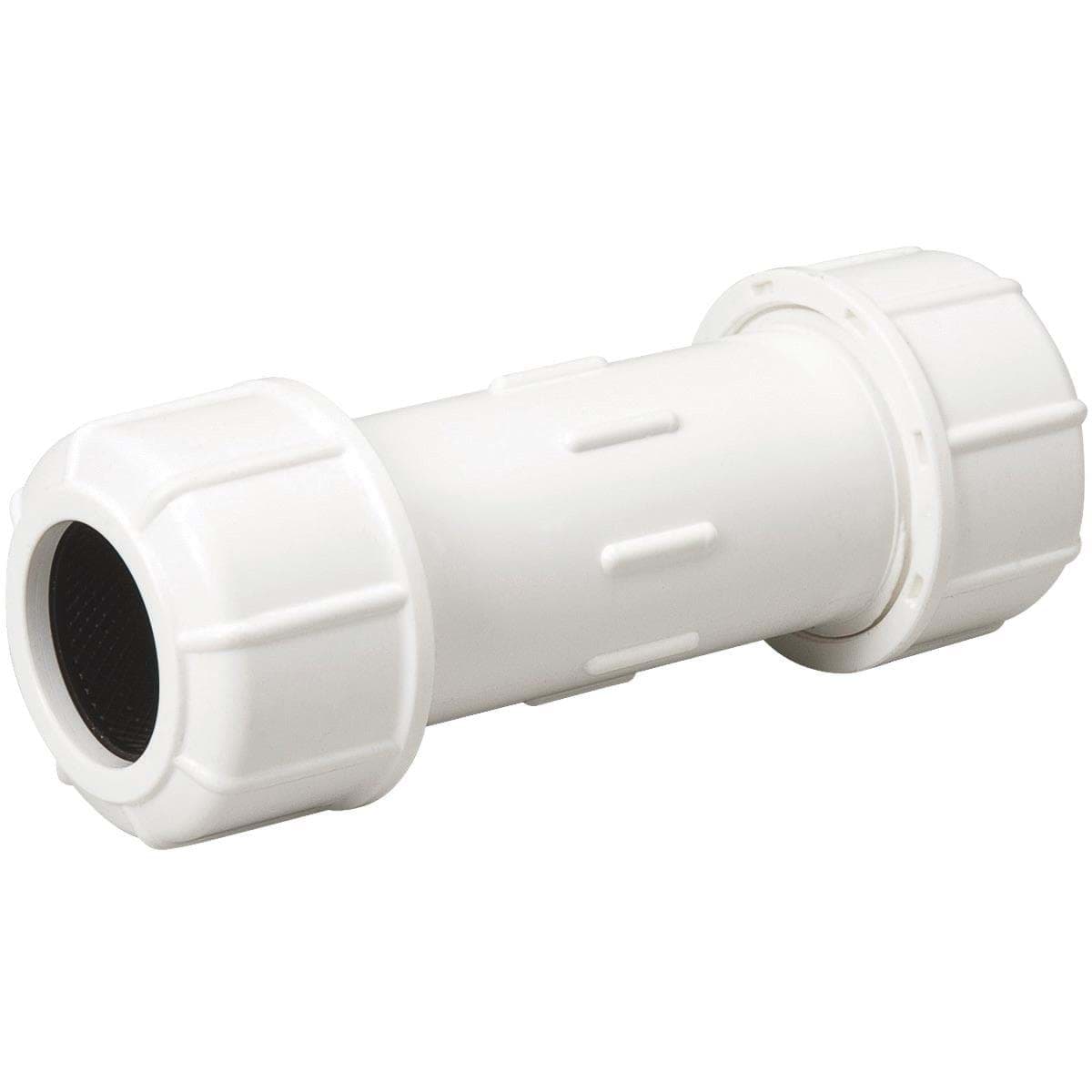 Picture of B & K Plastic Compression PVC Coupling - 1/2" IP x 5" L
