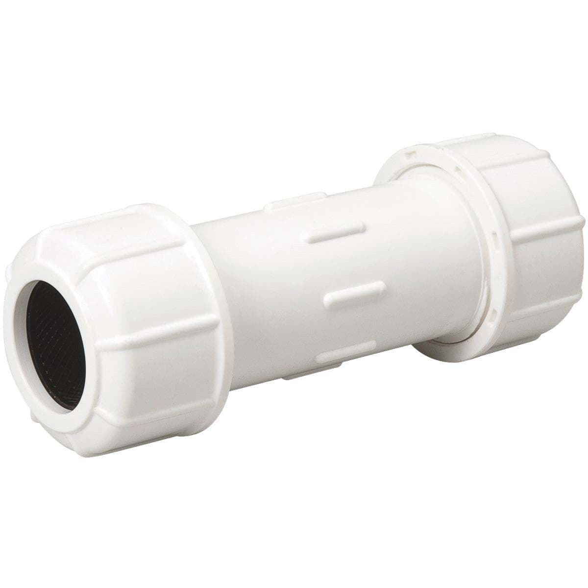 Picture of B & K Plastic Compression PVC Coupling - 1-1/4" IP x 6" L