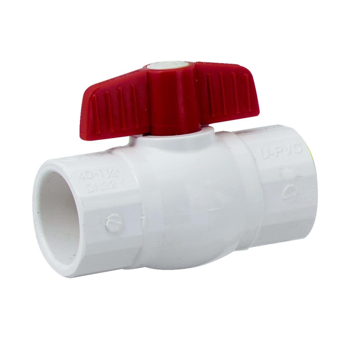 Picture of ProLine Solvent Weld PVC Schedule 40 Ball Valve - 1-1/4" S X 1-1/4" S