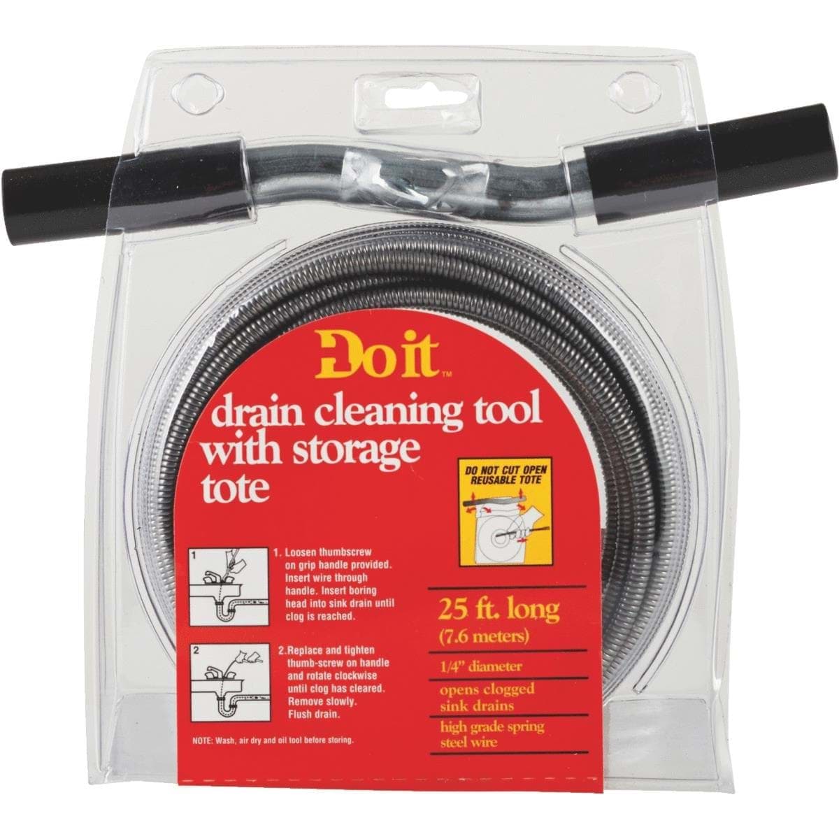 Picture of Do it Drain Auger Cleaning Tool - 1/4" x 25'