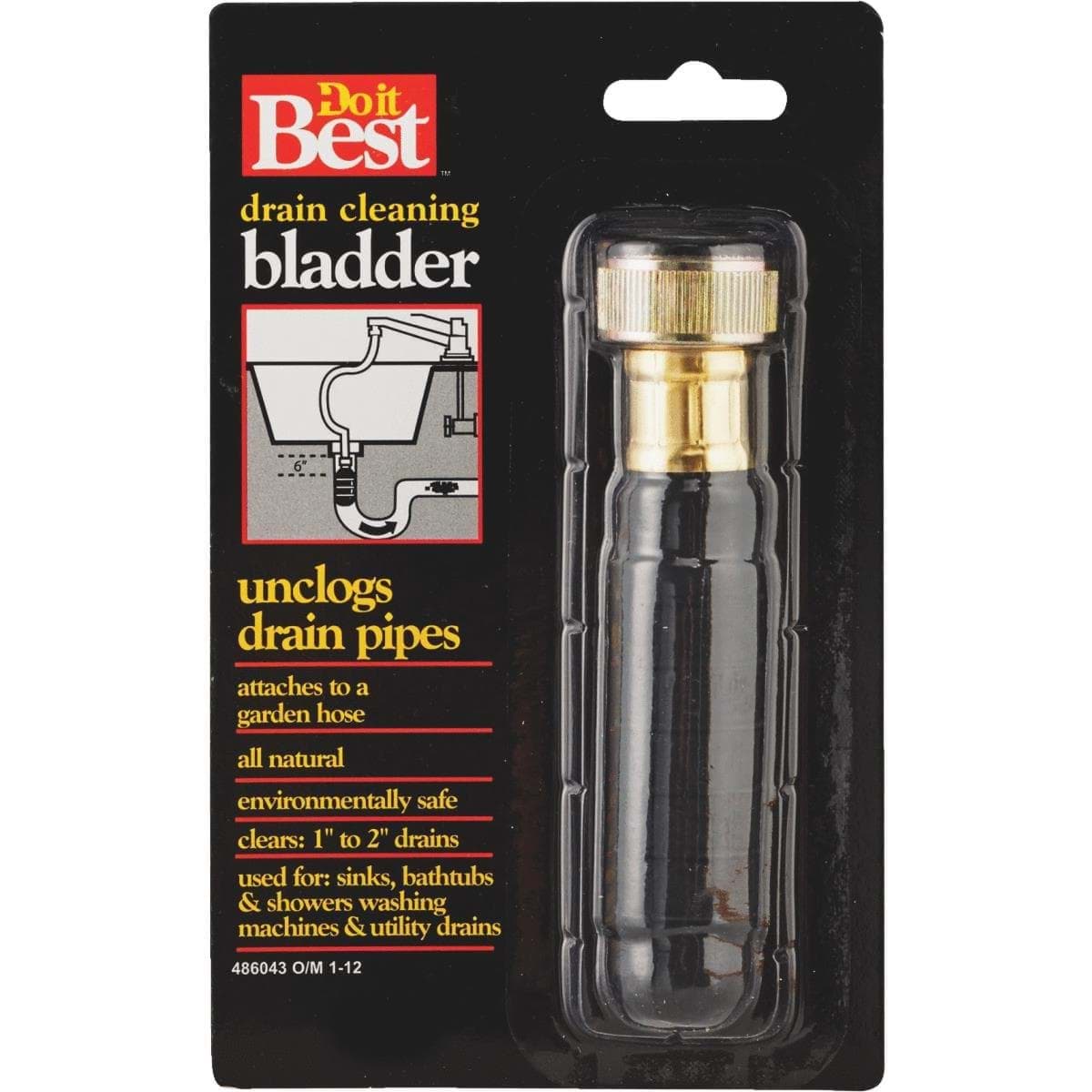 Picture of Do it Best Water-Pressure Drain Opener Cleaning Bladder - 1" to 2"